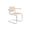 Krēsls ar roku balstiem DKD Home Decor Balts Sudrabains Dabisks Rotangpalma Gobas koks 65,5 x 62 x 79 cm