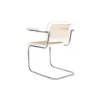 Krēsls ar roku balstiem DKD Home Decor Balts Sudrabains Dabisks Rotangpalma Gobas koks 65,5 x 62 x 79 cm