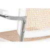 Krēsls ar roku balstiem DKD Home Decor Balts Sudrabains Dabisks Rotangpalma Gobas koks 65,5 x 62 x 79 cm
