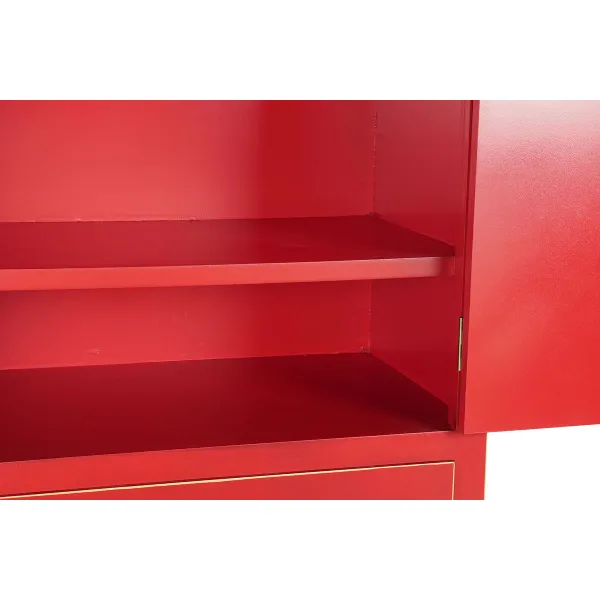 Skapītis DKD Home Decor 85,5 x 50,5 x 186,2 cm Egle Sarkans Koks MDF