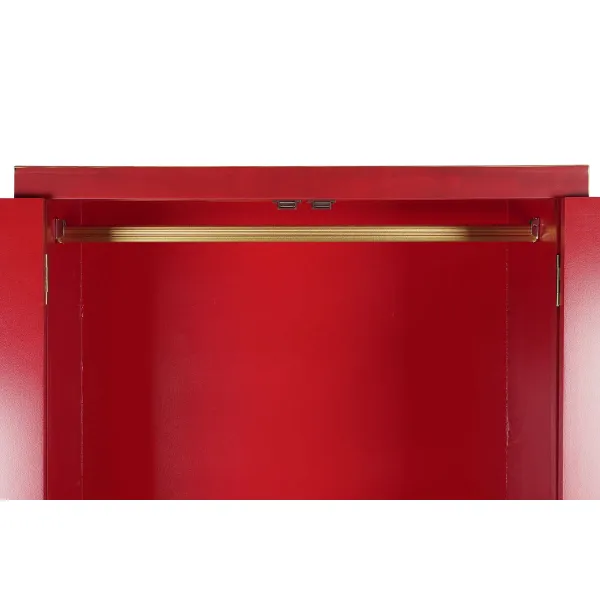 Spintelė DKD Home Decor 85,5 x 50,5 x 186,2 cm Eglė Raudona Medžio MDF