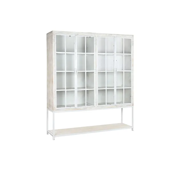 Hyllyt DKD Home Decor Valkoinen Musta Metalli Mangopuu 170 x 45 x 200 cm