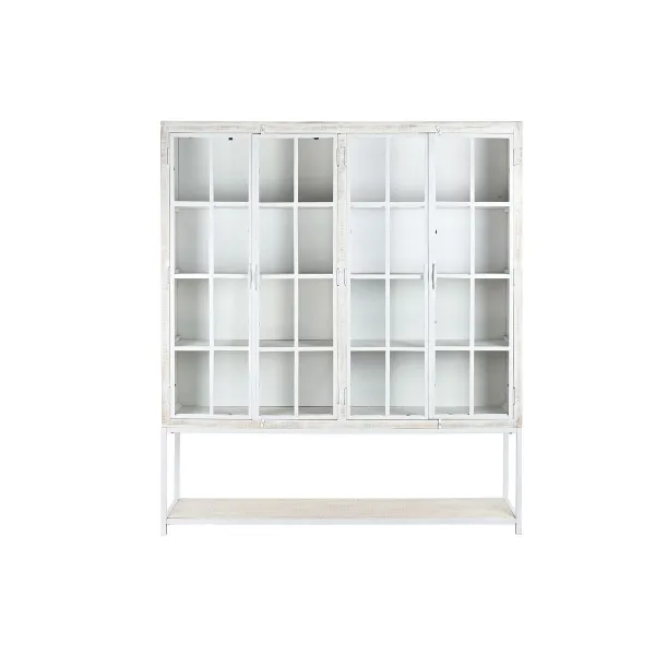 Plaukti DKD Home Decor Balts Melns Metāls Mango koks 170 x 45 x 200 cm