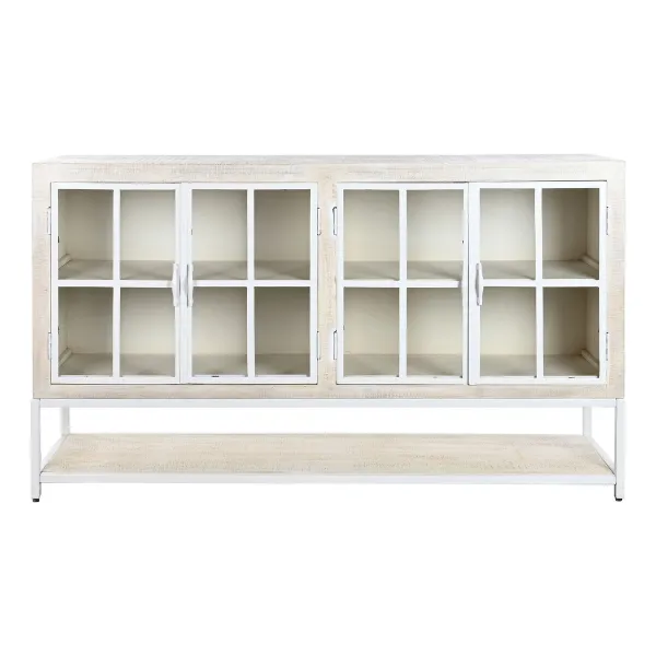 Bufete DKD Home Decor Balts Metāls Mango koks 170 x 45 x 100 cm