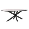 Ruokapöytä DKD Home Decor Musta Luonnollinen Metalli Mangopuu 200 x 100 x 76 cm
