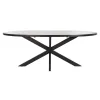 Ruokapöytä DKD Home Decor Musta Luonnollinen Metalli Mangopuu 200 x 100 x 76 cm
