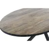 Valgomojo stalas DKD Home Decor Juoda Natūralus Metalinis Mango mediena 200 x 100 x 76 cm