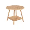Вспомогательный стол DKD Home Decor 61 x 61 x 46 cm 61 x 61 x 49 cm Коричневый ротанг