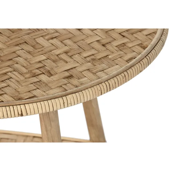Mazs galdiņš DKD Home Decor 61 x 61 x 46 cm 61 x 61 x 49 cm Brūns Rotangpalma