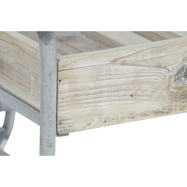 Mazs galdiņš DKD Home Decor Pelēks Dabisks Metāls Egle Egles koksne 110 x 67 x 46 cm