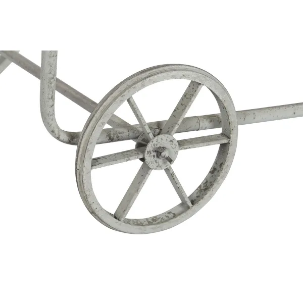 Šoninis staliukas DKD Home Decor Pilka Natūralus Metalinis Eglė Eglės mediena 110 x 67 x 46 cm