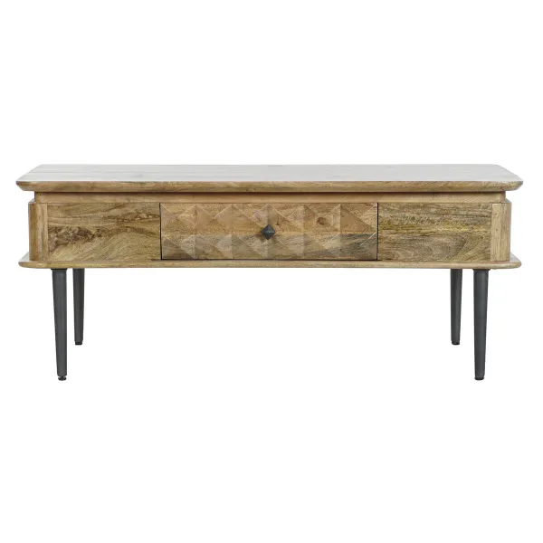 Centrinis stalas DKD Home Decor 116 x 60 x 46 cm Metalinis Aliuminis Mango mediena
