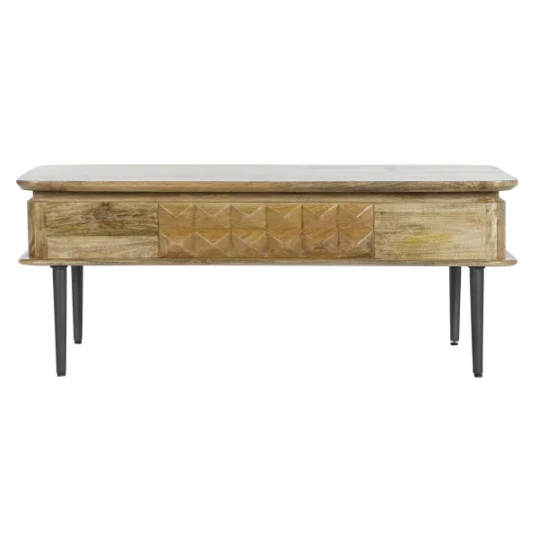 Centrālais galds DKD Home Decor 116 x 60 x 46 cm Metāls Alumīnijs Mango koks