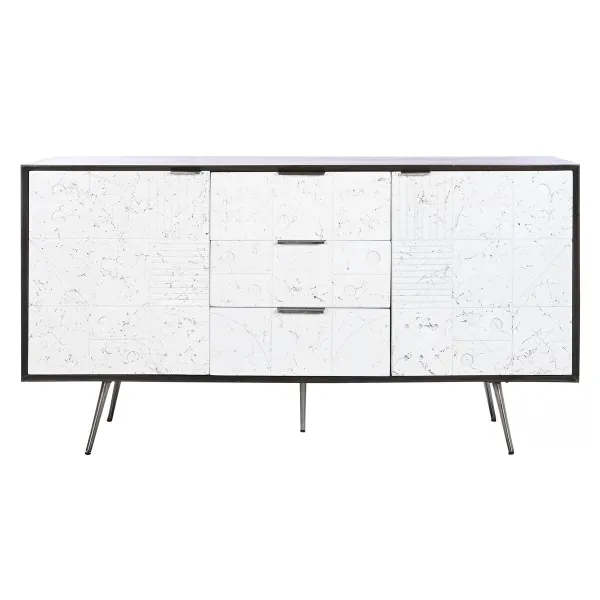 Sivupöytä DKD Home Decor Valkoinen Tummanruskea Mangopuu 150 x 43 x 80 cm