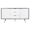 Sivupöytä DKD Home Decor Valkoinen Tummanruskea Mangopuu 150 x 43 x 80 cm