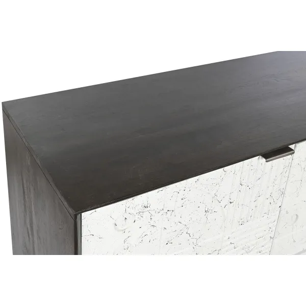 Sivupöytä DKD Home Decor Valkoinen Tummanruskea Mangopuu 150 x 43 x 80 cm