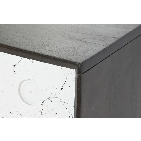 Sivupöytä DKD Home Decor Valkoinen Tummanruskea Mangopuu 150 x 43 x 80 cm