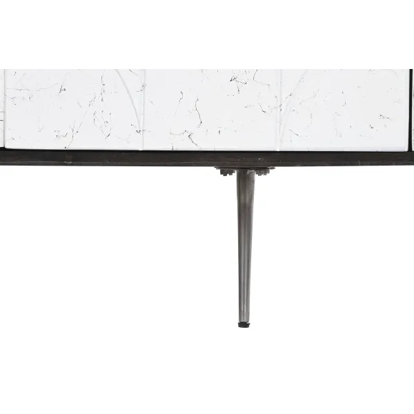 Sivupöytä DKD Home Decor Valkoinen Tummanruskea Mangopuu 150 x 43 x 80 cm