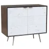 Bufete DKD Home Decor Balts Brūns Metāls Mango koks 90 x 43 x 80 cm 90 x 43 x 82 cm