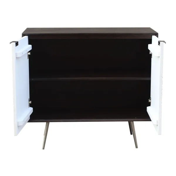 Устройство DKD Home Decor Белый Коричневый Металл Древесина манго 90 x 43 x 80 cm 90 x 43 x 82 cm