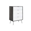 Lipasto DKD Home Decor 70 x 40 x 105 cm Valkoinen Tummanruskea Mangopuu