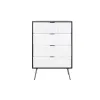 Lipasto DKD Home Decor 70 x 40 x 105 cm Valkoinen Tummanruskea Mangopuu