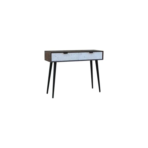 Koridors DKD Home Decor Balts Melns Wengue 105 x 35 x 77 cm