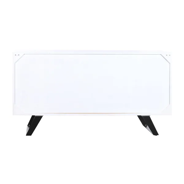 Sivupöytä DKD Home Decor Valkoinen Tummanruskea Mangopuu 150 x 40 x 80 cm