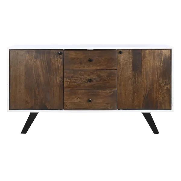 Bufete DKD Home Decor Balts Tumši brūns Mango koks 150 x 40 x 80 cm