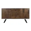 Sivupöytä DKD Home Decor Valkoinen Tummanruskea Mangopuu 150 x 40 x 80 cm
