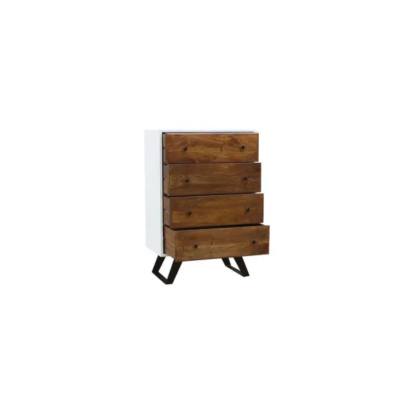 Тумба с ящиками DKD Home Decor Белый 70 x 40 x 105 cm Металл Древесина манго
