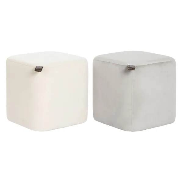 подставка для ног DKD Home Decor Жёлтый Синий Бежевый Серый Scandi 35 x 35 x 35 cm (2 штук)