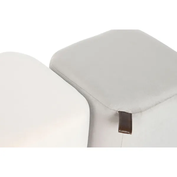 Atrama pėdoms DKD Home Decor Geltona Mėlyna Rusvai gelsva Pilka Scandi 35 x 35 x 35 cm (2 vnt.)