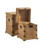 Dėžių rinkinys DKD Home Decor Metalinis Eglė Eglės mediena Rytietiškas 50 x 50 x 61 cm 48 x 48 x 61 cm 50 x 50 x 60 cm (2 vnt.) 