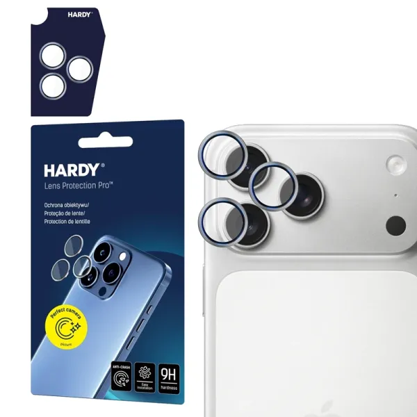 3mk HARDY Lens Protection Pro - Camera Lens Glass for iPhone 17 Pro / iPhone 17 Pro Max (Titanium Gray)