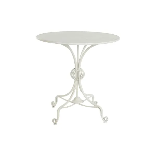 Mazs galdiņš DKD Home Decor 81 x 81 x 81,5 cm Metāls Balts
