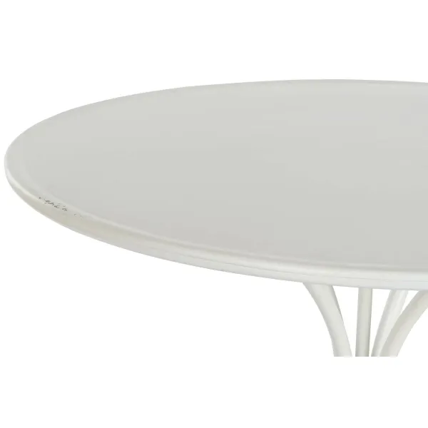Šoninis staliukas DKD Home Decor 81 x 81 x 81,5 cm Metalinis Balta
