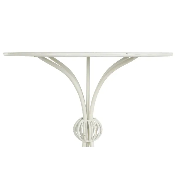Mazs galdiņš DKD Home Decor 81 x 81 x 81,5 cm Metāls Balts