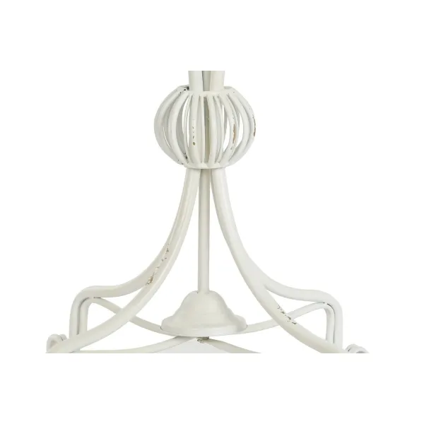 Šoninis staliukas DKD Home Decor 81 x 81 x 81,5 cm Metalinis Balta
