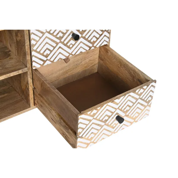 ТВ шкаф DKD Home Decor 135 x 40 x 55 cm Натуральный Белый Древесина манго