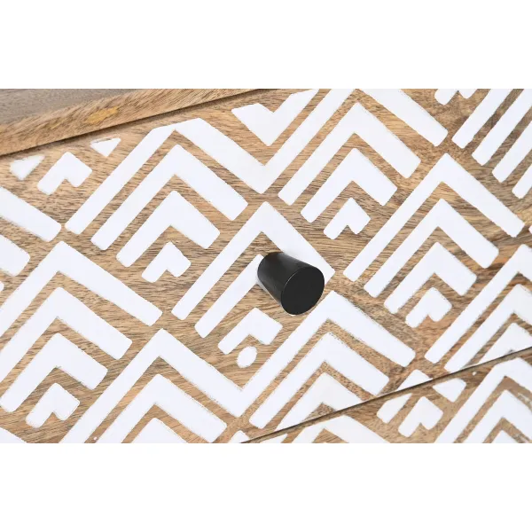 ТВ шкаф DKD Home Decor 135 x 40 x 55 cm Натуральный Белый Древесина манго