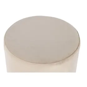 Footrest DKD Home Decor Beige Burgundy Velvet 40 x 40 x 42 cm (2 Units)