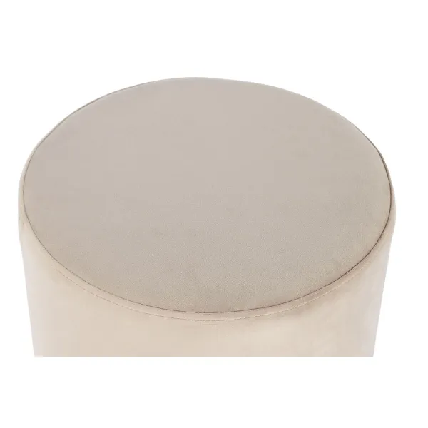 Footrest DKD Home Decor Beige Burgundy Velvet 40 x 40 x 42 cm (2 Units)