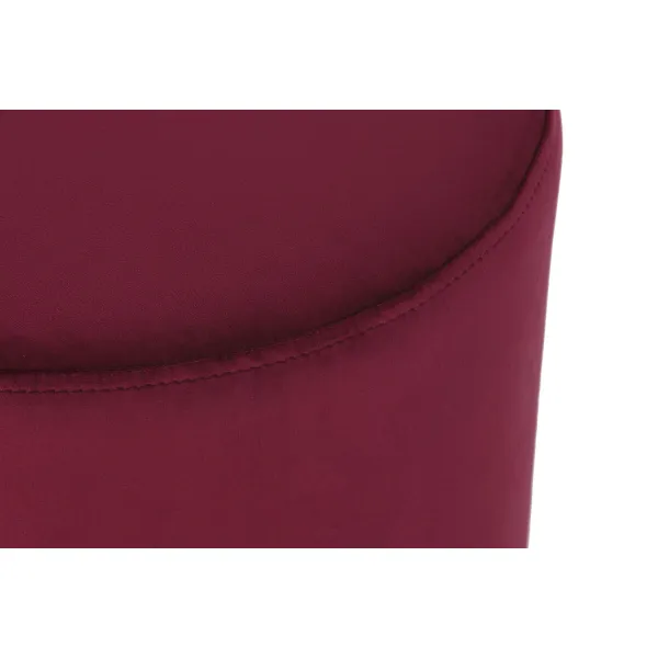 Footrest DKD Home Decor Beige Burgundy Velvet 40 x 40 x 42 cm (2 Units)