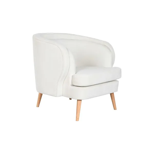 Сиденье DKD Home Decor Белый Натуральный Деревянный 91 x 80 x 78 cm