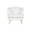 Nojatuoli DKD Home Decor Valkoinen Luonnollinen Puu 91 x 80 x 78 cm