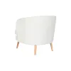 Сиденье DKD Home Decor Белый Натуральный Деревянный 91 x 80 x 78 cm