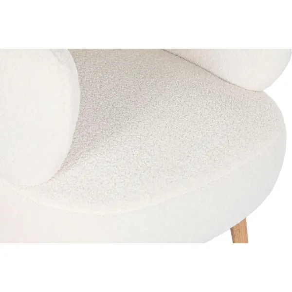 Nojatuoli DKD Home Decor Valkoinen Luonnollinen Puu 70 x 70 x 80 cm