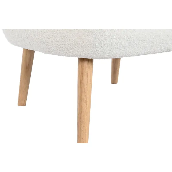 Nojatuoli DKD Home Decor Valkoinen Luonnollinen Puu 70 x 70 x 80 cm