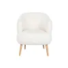 Nojatuoli DKD Home Decor Valkoinen Luonnollinen Puu 70 x 70 x 80 cm